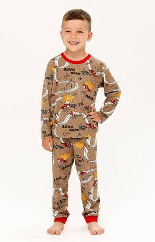 Piżama dla chłopca 3306, 3307 Theo Taro - kakao