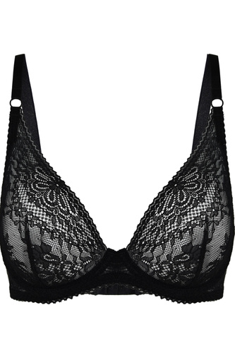 Mediolano Bralette Fancy 19237 Black – elegancki biustonosz koronkowy bez fiszbin