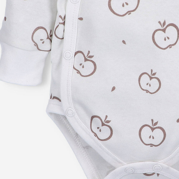 Body kopertowe z bawełny organicznej Happy Apples Nini druk