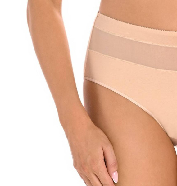 Figi z wysokim stanem Vera Teyli - beżowy