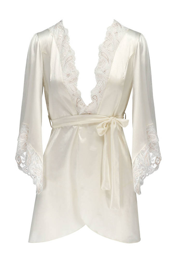 Szlafrok damski Inoe Peignoir Casmir ecru