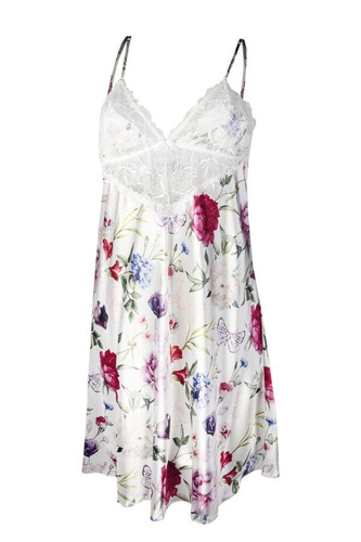 Halka satynowa Flowers  DKaren - DK-HA 05 biały