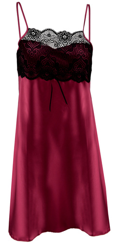 Ismena Halka satynowa koszulka damska DKaren - bordowy