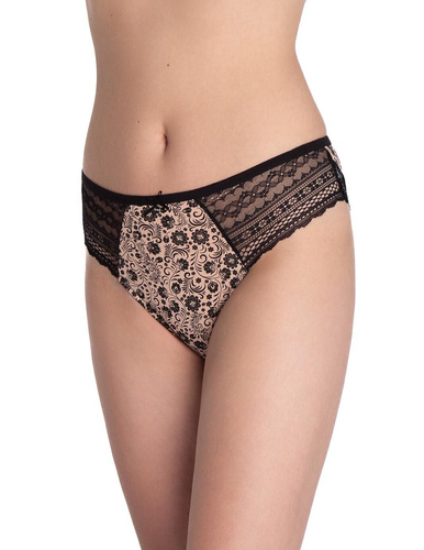 Figi damskie Lama L-1592 BI – koronkowe bikini z kokardką, 2 sztuki w zestawie