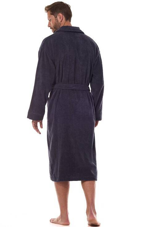2450 Szlafrok Męski Frotte L&L - antracyt