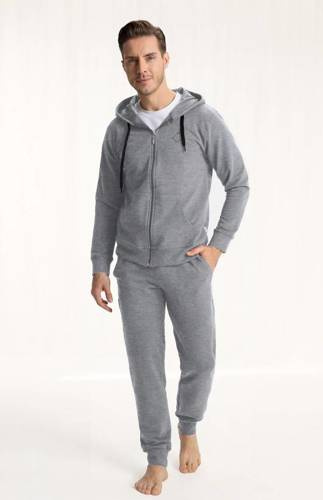 Dres męski z kapturem 890 Luna - szary