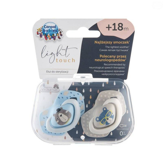 Smoczek light touch Bonjour Girl Campol Babies