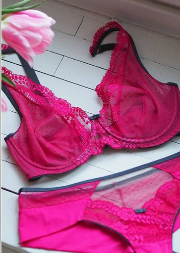 Figi damskie brazyliany 19111 Dots Mediolano różowy