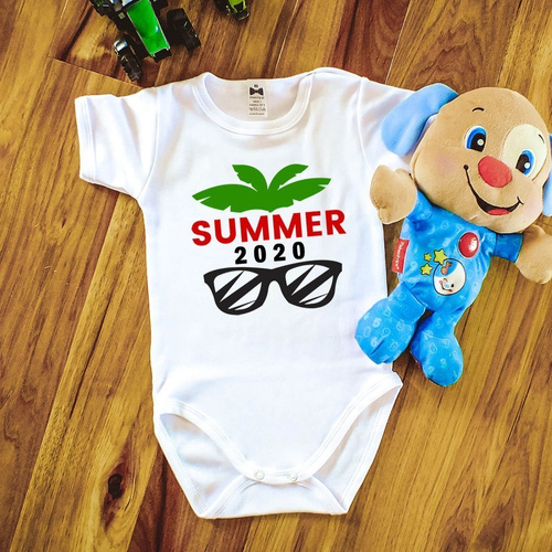 "Wakacje 2020" body krótki rękaw Moocha biały 