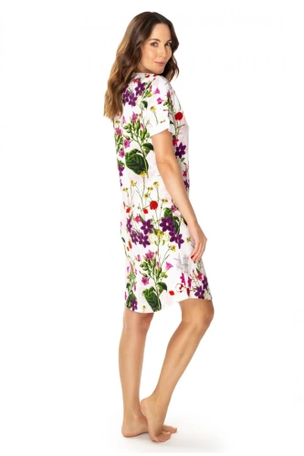Koszula nocna 86669 Nataly Mewa druk kwiaty 