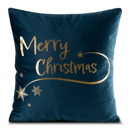 Poszewka świąteczna Merry Christmas Joy 2 Eurofirany granatowy