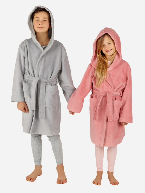 Szlafrok dziecięcy bambusowy Bamboo ByShelly - brzoskwiniowy