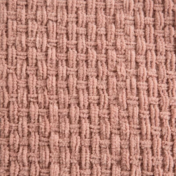 Koc tkany narzuta z frędzlami Suzi Eurofirany różowy