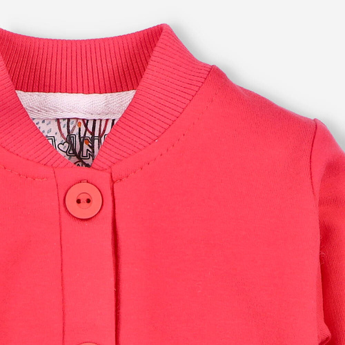 Bluza dresowa z bawełny organicznej Kolorowy Las Nini malinowy