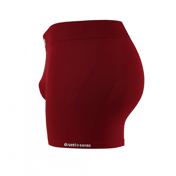 Bezszwowe bokserki męskie BM07 Solar Sesto Senso - bordowy