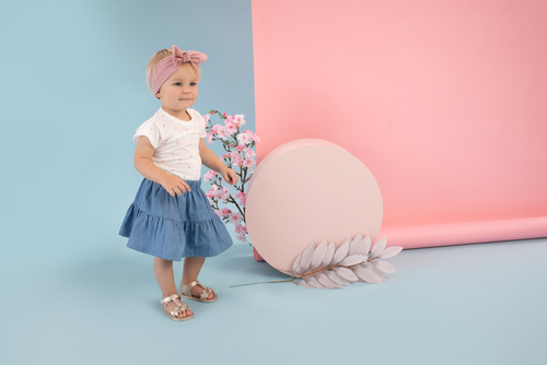 Body z krótkim rękawem Summer Mood Pinokio - ecru druk