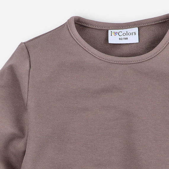 Bluza dresowa I love Colors - czekoladowy