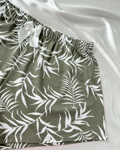 Piżama damska Paloma Short Donna  oliwkowy