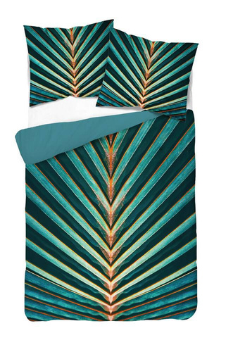 Pościel z mikrofibry 4189 A 3D liście Detexpol zielony