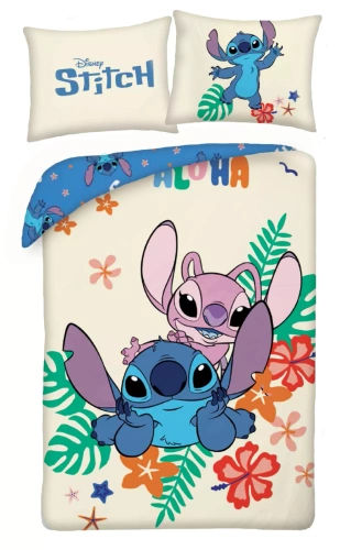 Lilo i Stitch Kids 12 Halantex – pościel dziecięca 100% bawełna, kolorowy motyw bajkowy, zamek błyskawiczny