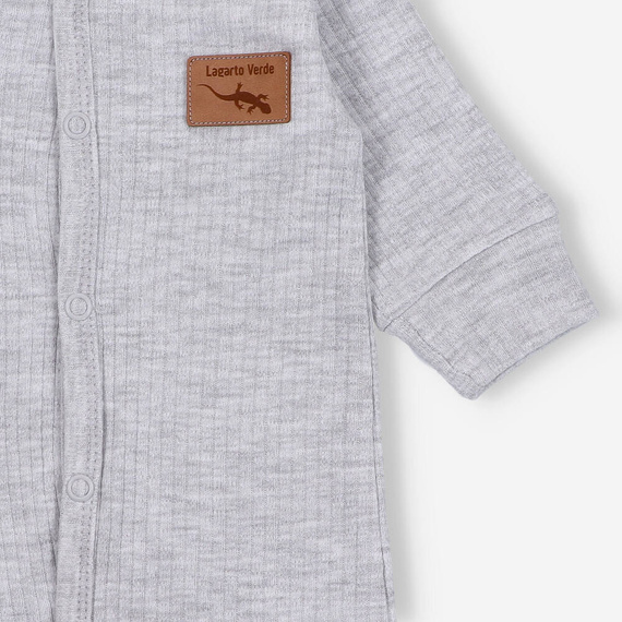 Lagarto Verde Pajacyk z dzianiny prążkowej - szary