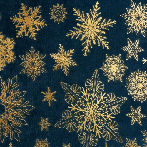 Koc świąteczny gwiazdki Joy 3 Eurofirany granatowy