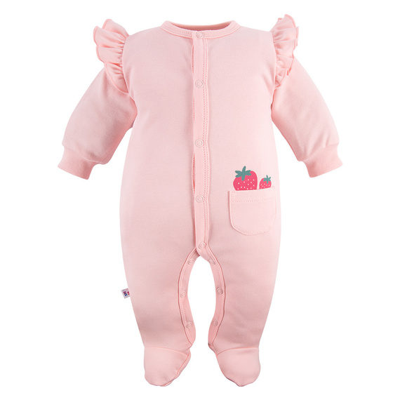 Pajac niemowlęcy Strawberry & Love Eevi - koralowy