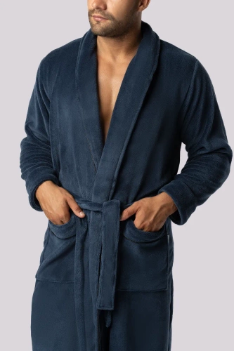 Szlafrok męski Elegant Envie navy