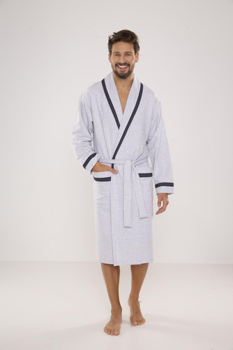 564 Bruno szlafrok męski De Lafense - jasny melanż 