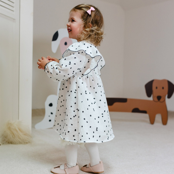 Sukienka muślinowa Dogs & Spots Eevi - off white