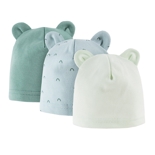 Czapka niemowlęca z uszkami 3-pak Good Day Eevi - zielony