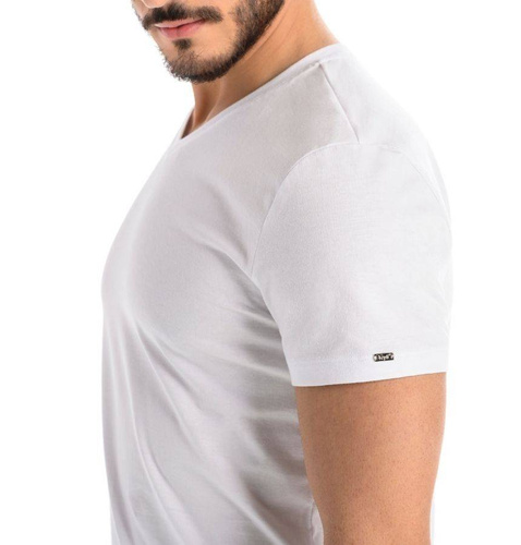 Teyli T-Shirt Męski Bawełniany Dany V- biały