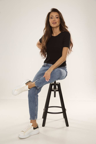 Bluzka z krótkim rękawem 698 Freya De Lafense - czarny