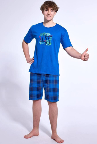 Piżama Boy młodzieżowa 551/51  Freestyle Cornette niebieski