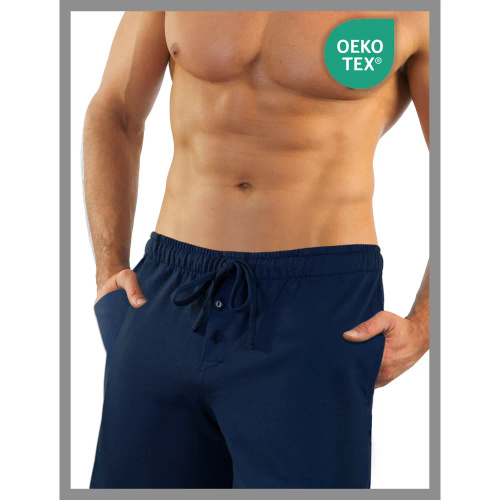 Bawełniana piżama męska długi rękaw 7542 Sesto Senso - musztardowy