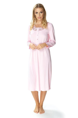 6126 Antonina koszula nocna rozpinana Mewa różowy