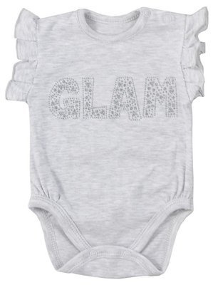 "GLAM LATO" Body niemowlęce krótki rękaw  Koala- szary