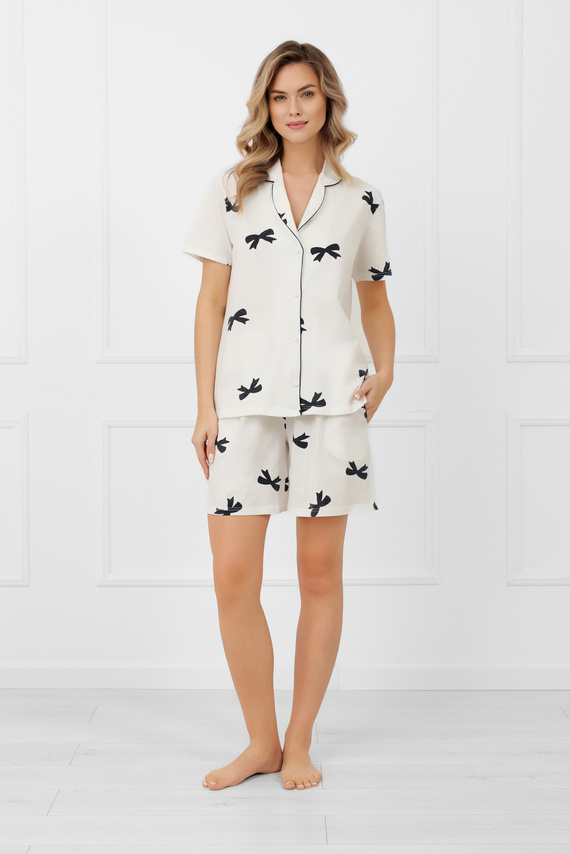 Fiocca Italian Fashion – piżama damska bawełniana, certyfikowana, klasyczna