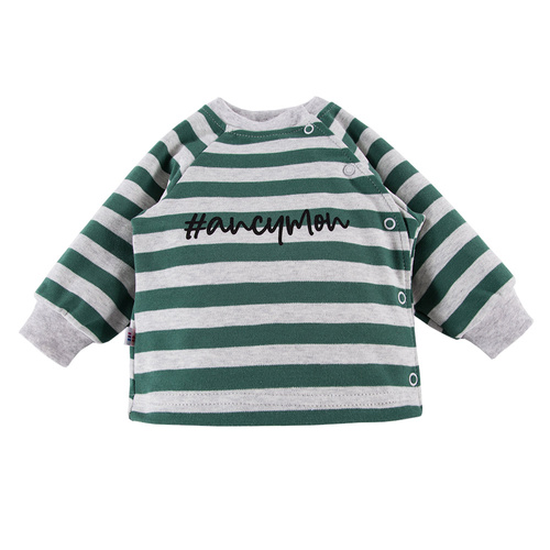 Bluzka niemowlęca 2-pak Ancymon Eevi- szary/zielony