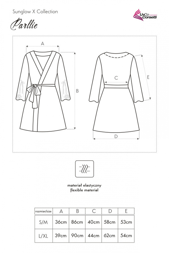 Szlafrok damski Parllie LC 90393-1 Sunglow X Collection LivCo Corsetti