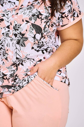 Piżama damska 3131/ 3166 Lana Taro morelowy