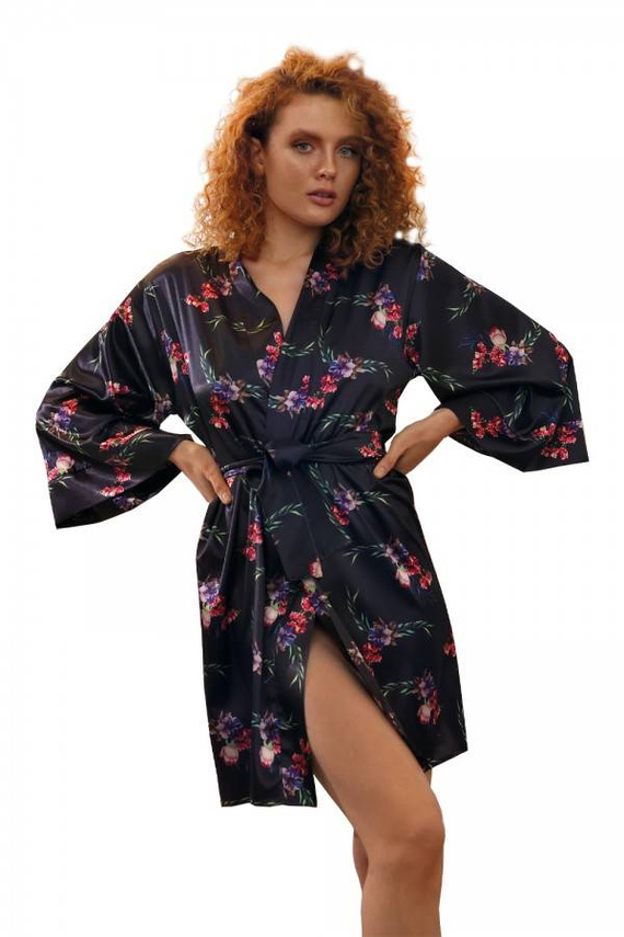 Podomka damska Flowers DKaren DK-P-granatowy 009