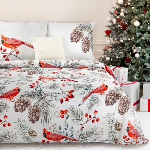 Pościel z nadrukiem z motywem świątecznym Willow Eurofirany