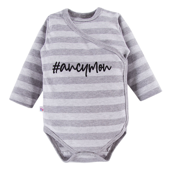 Body niemowlęce 2-pak Ancymon Eevi - szary/zielony