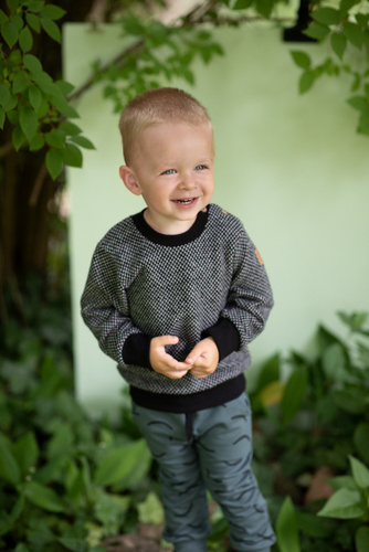 Sweter dla chłopca Le Tigre Pinokio - czarny 