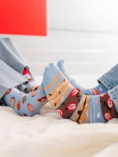 079 Skarpety Męskie Nie Do Pary Walentynkowe More 037 błękitny