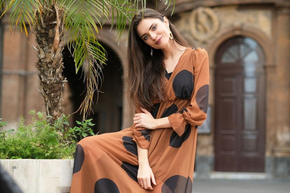 Sukienka ciążowa i do karmienia maxi Boho paisley Coolmama