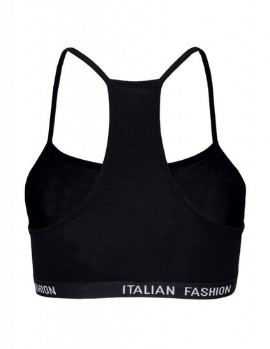 Stanik dziewczęcy, wąskie ramiączko Nikola Italian Fashion- czarny