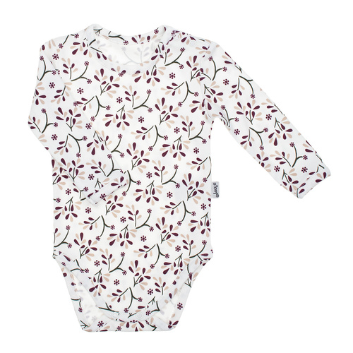 Body niemowlęce Alisa 217095 Nicol – bawełna, długi rękaw, wzór kwiatowy 