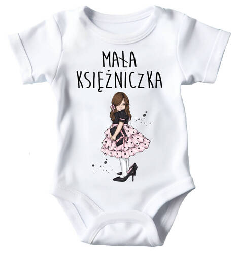 Body krótki rękaw "Mała księżniczka" Moocha biały